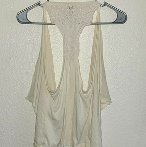 Cream Sleeveless Cardigan